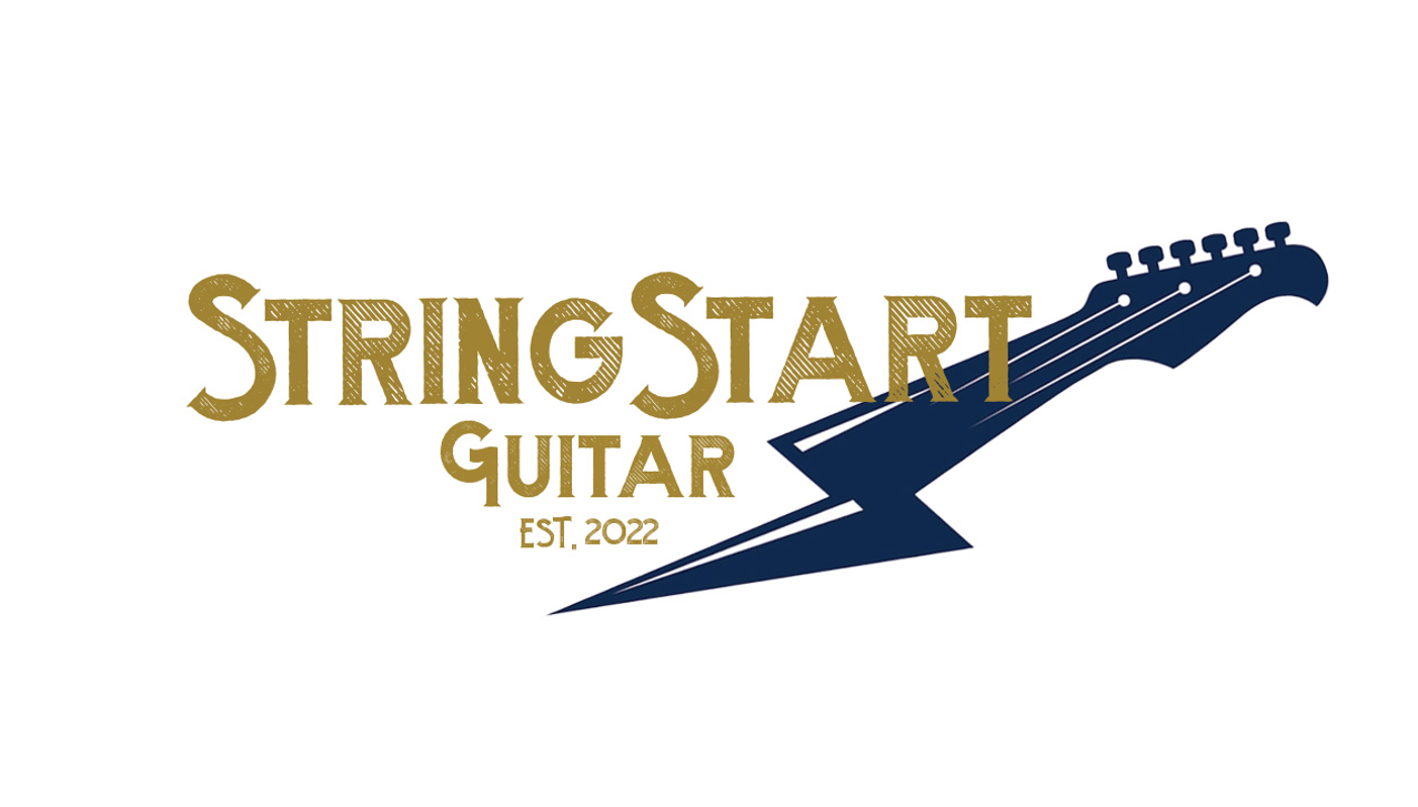 STRINGSTART LOGO - GUITAR WITH STRINGSTART GUITAR