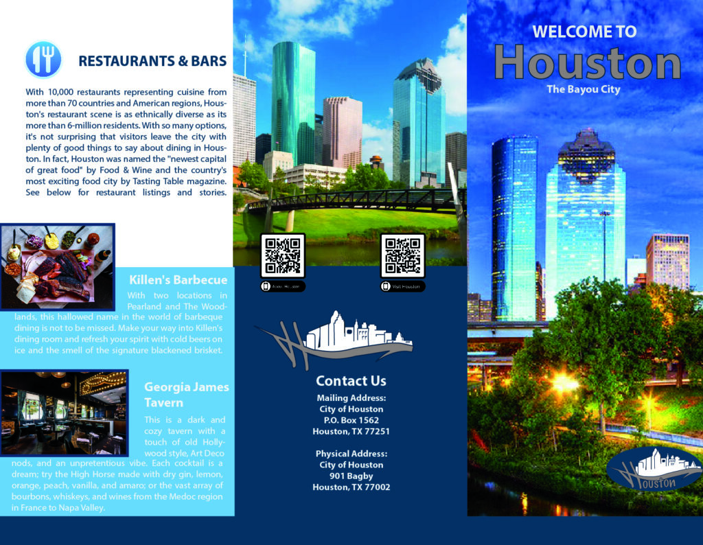 Houston Texas Welcome to Houston Brochure - Front