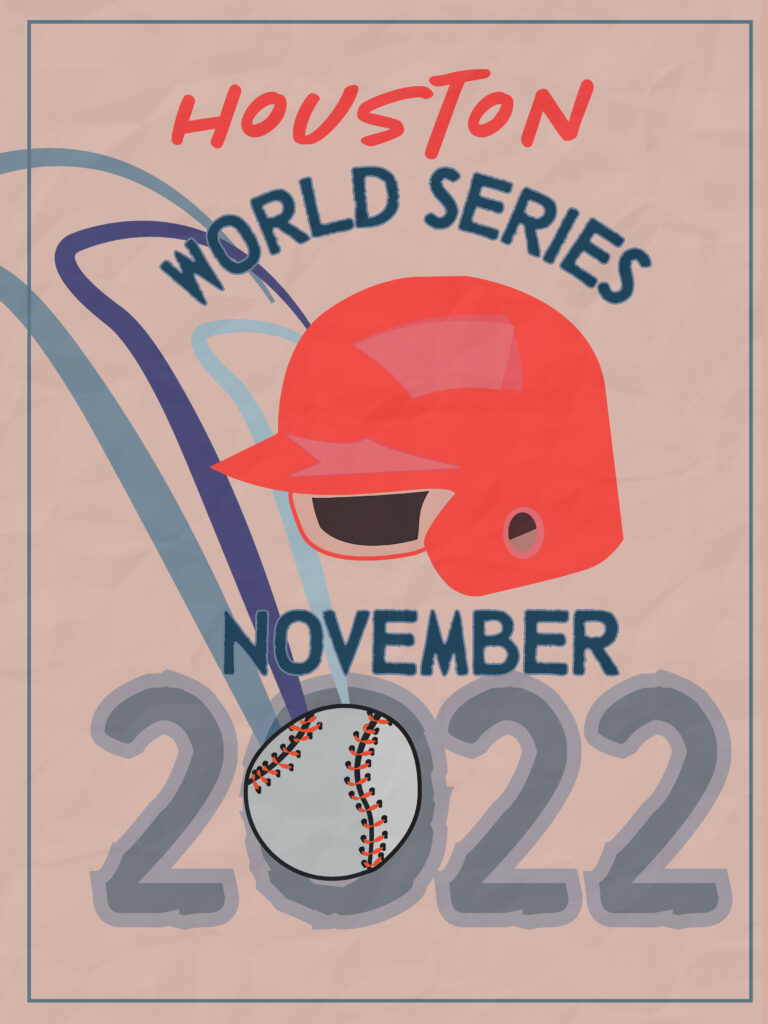 Houston Texas Baseball Poster World Series November 2022