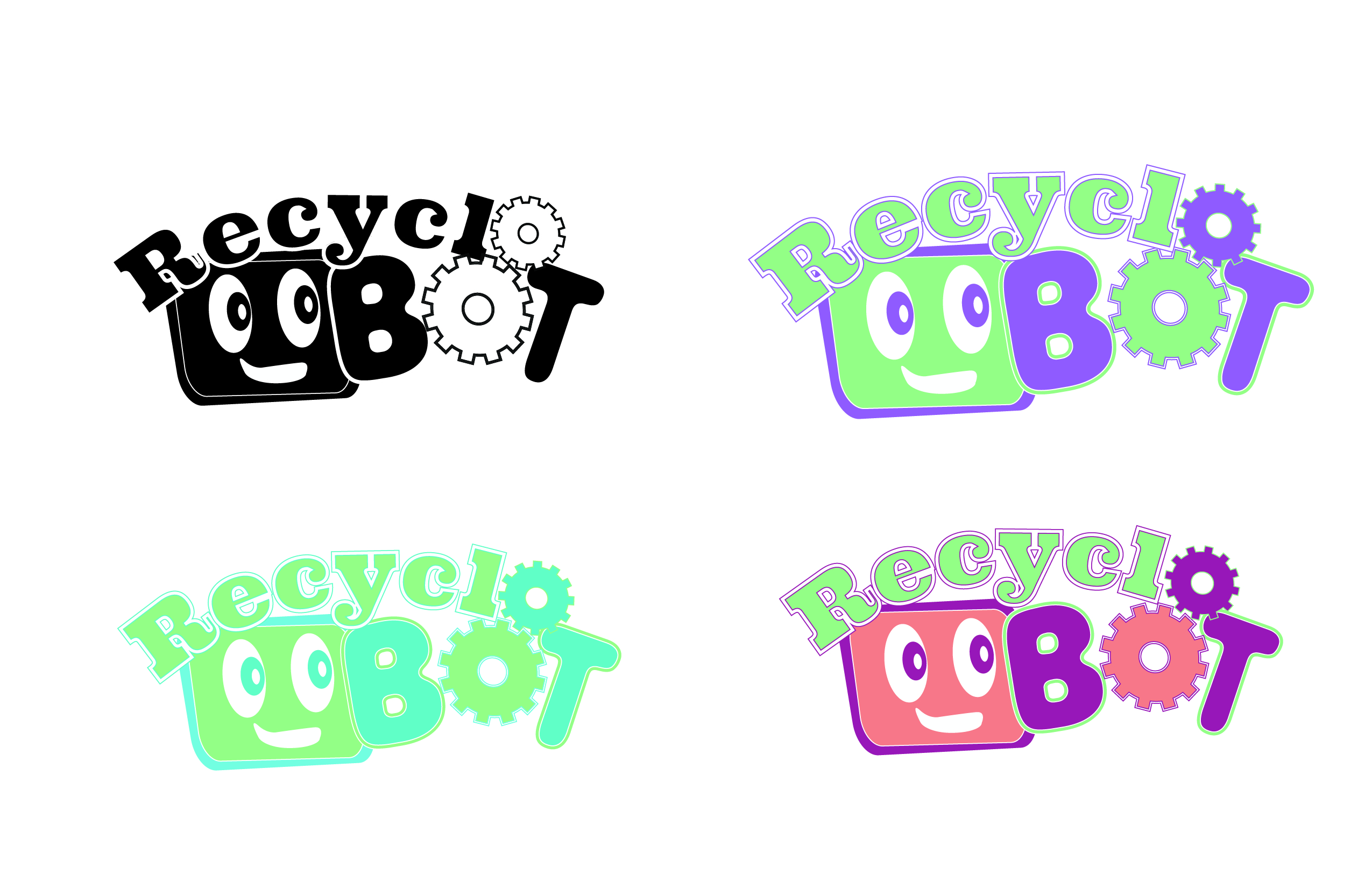 Recyclobot logo in process examples