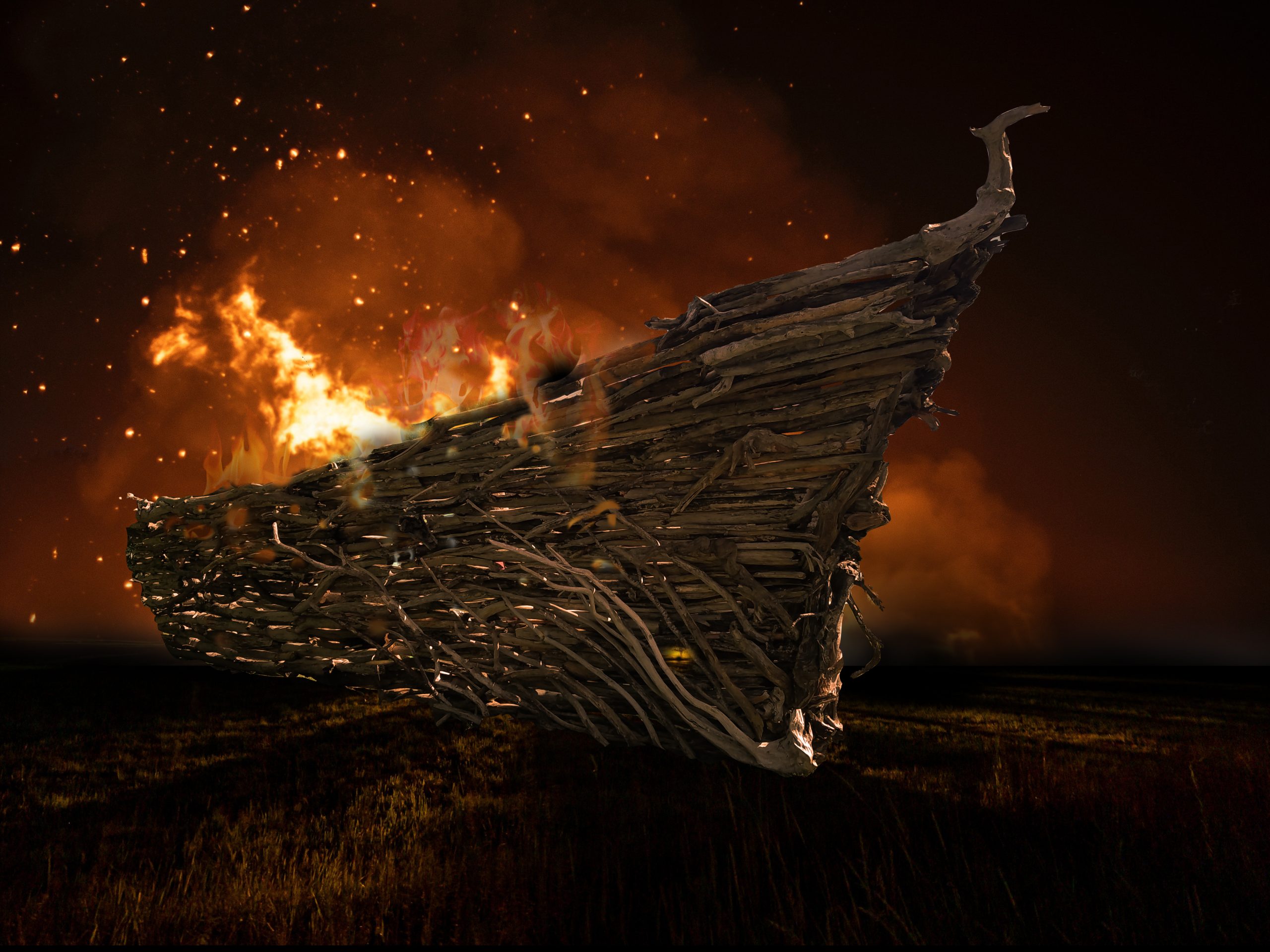 Adrift on fire - a digital reproduction by Judy Cotton & Digi design group