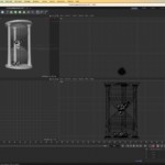 Cinema 4D Software Screenshot of hourglasss in progress revision 2